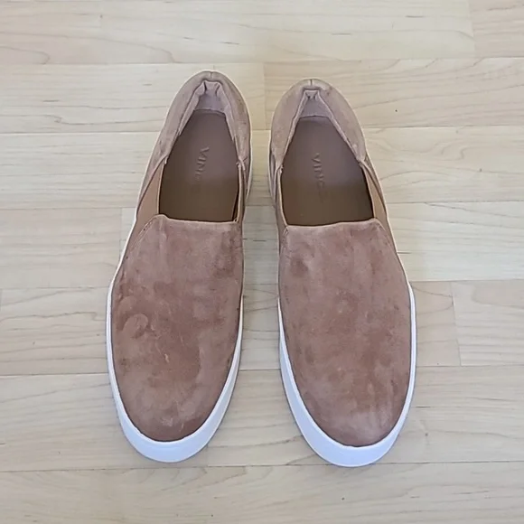 Vince Women's Warren Suede Platform Slip-On Sneakers Size 6